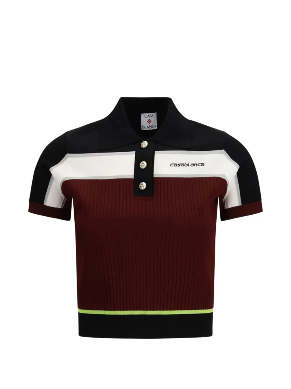 Casablanca stripe-detail polo shirt - Rot