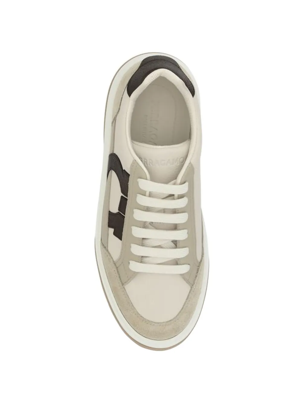Ferragamo Gancini panelled sneakers Beige