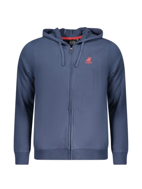 U.S. Grand logo-embroidered zip-up hoodie