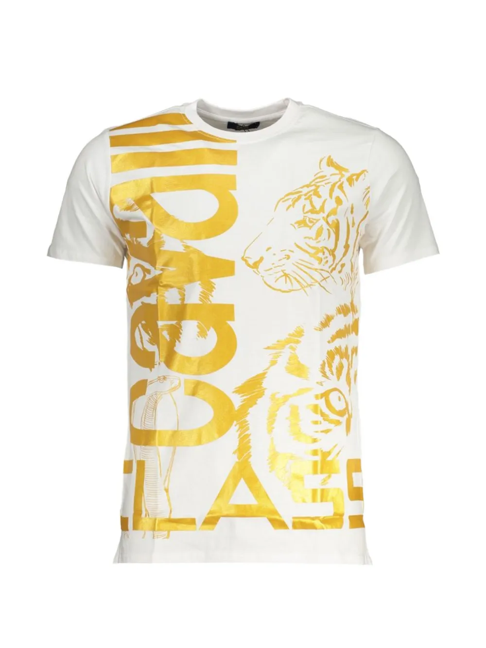 Cavalli Class tiger-print cotton T-shirt - Bianco