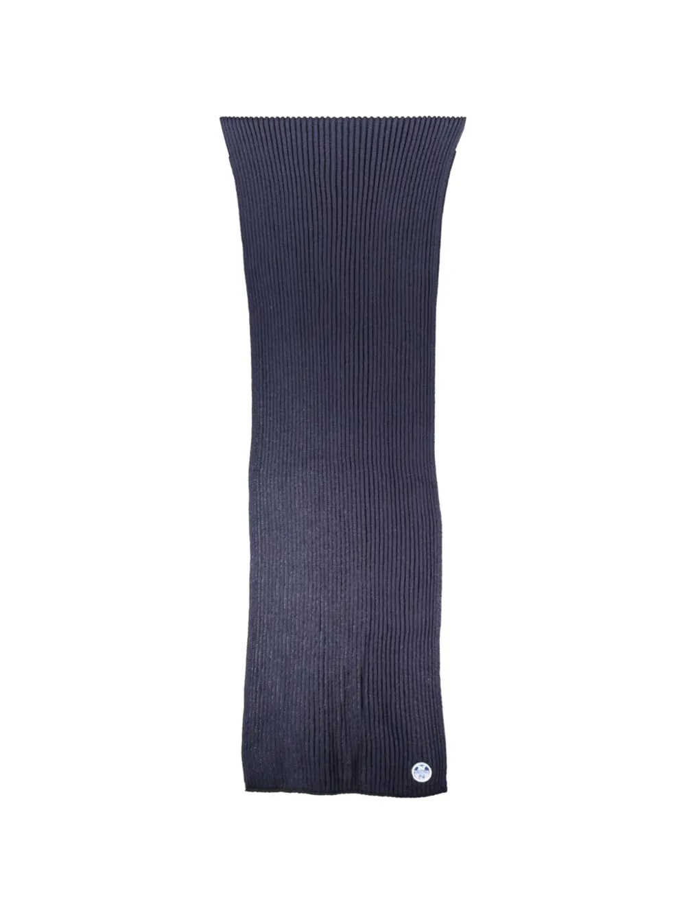 North Sails Ribbed-knit Cotton Scarf In Blue