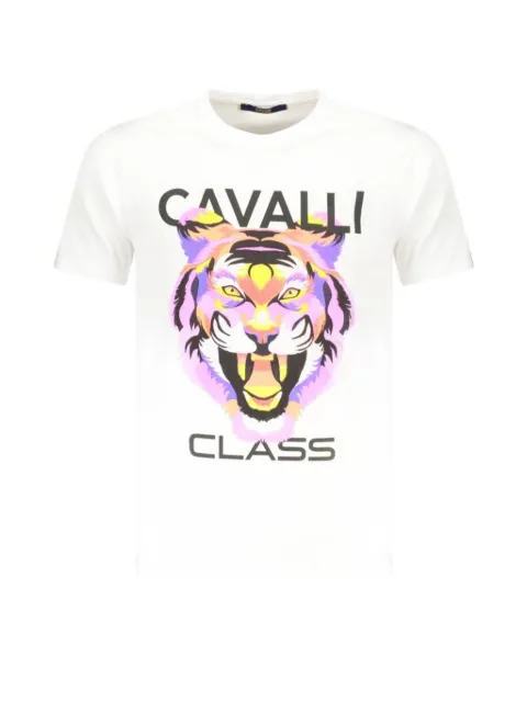 Cavalli Class tiger-print logo-print T-shirt