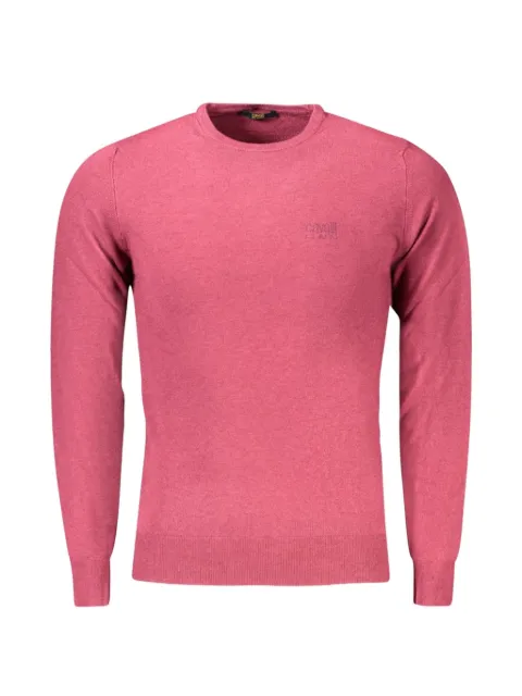 Cavalli Class logo-embroidered crew-neck sweater