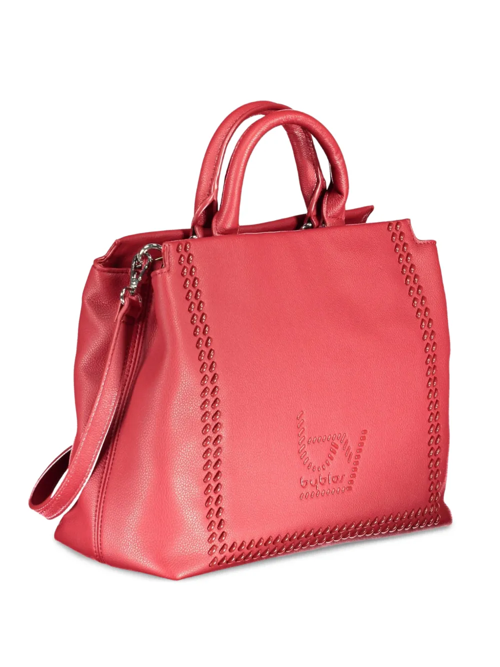 byblos Shopper met logo-reliëf Rood