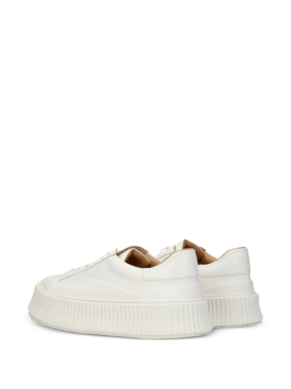 Jil Sander platform leather sneakers Wit