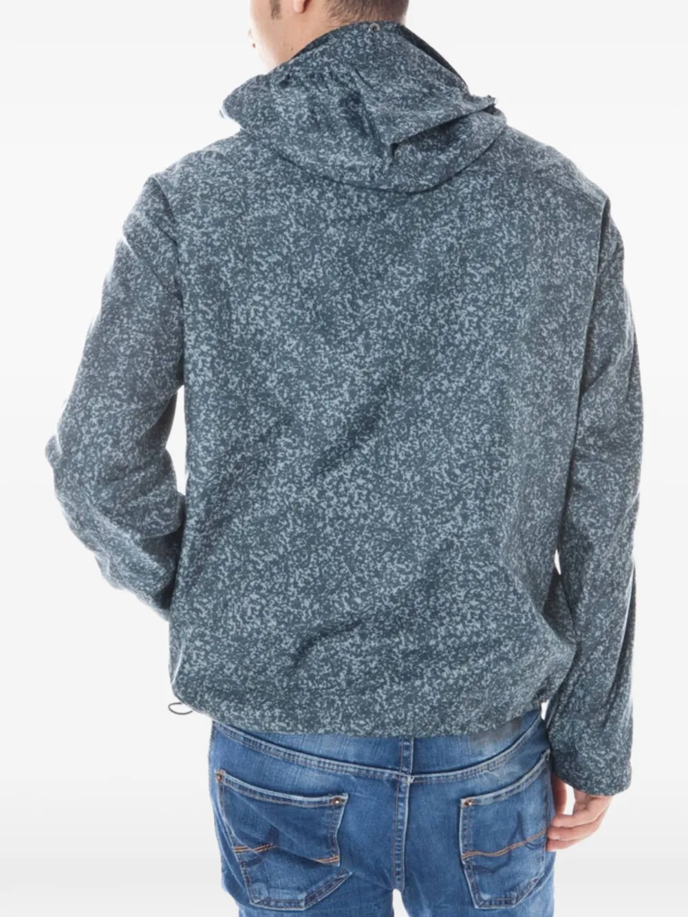Calvin Klein Jack met capuchon en gespikkelde print Grijs