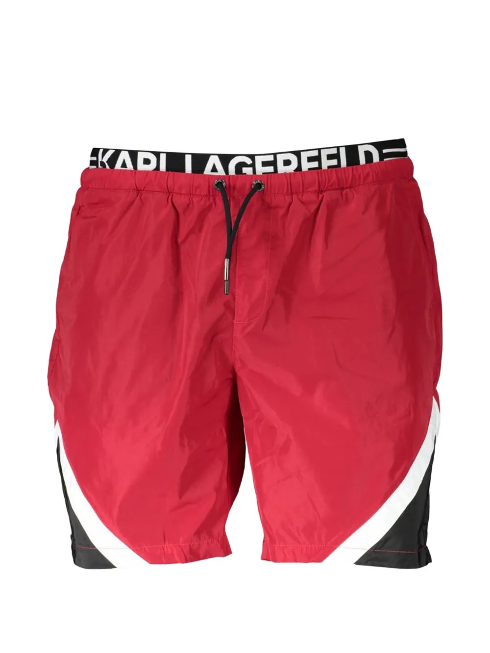 Karl Lagerfeld Badeshorts mit Logo-Bund - Rot