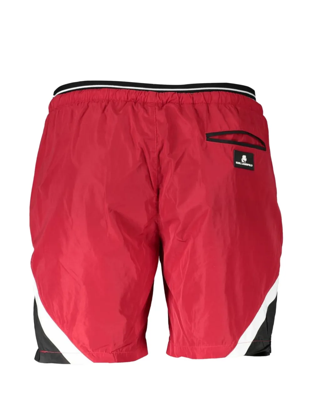 Karl Lagerfeld Zwembroek met trekkoord en logoband Rood