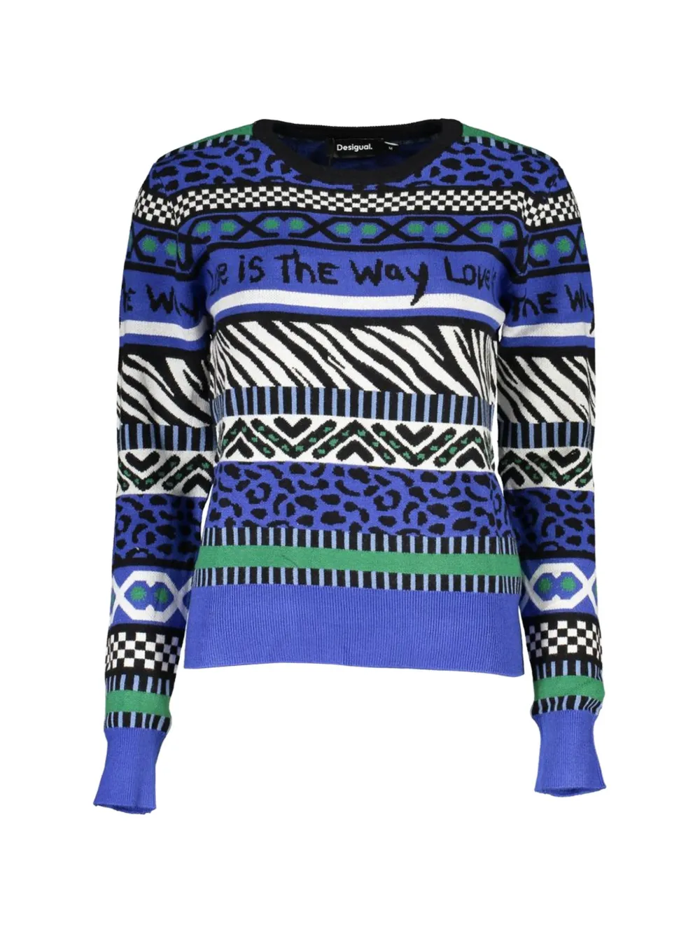 Desigual geometric-print sweater - Blu