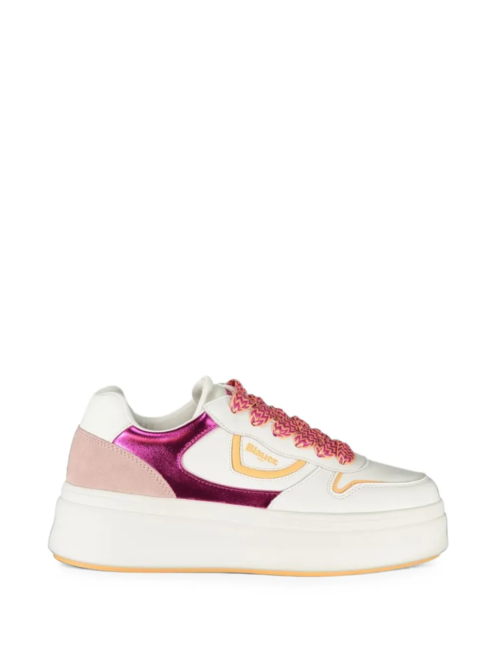 Blauer platform leather sneakers