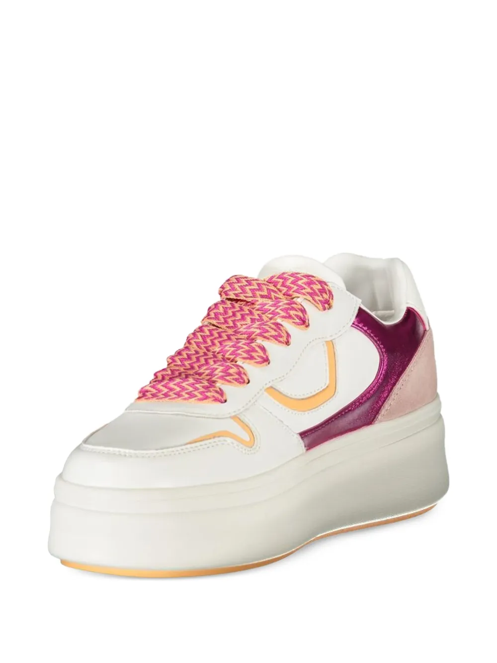 Blauer platform leather sneakers Wit