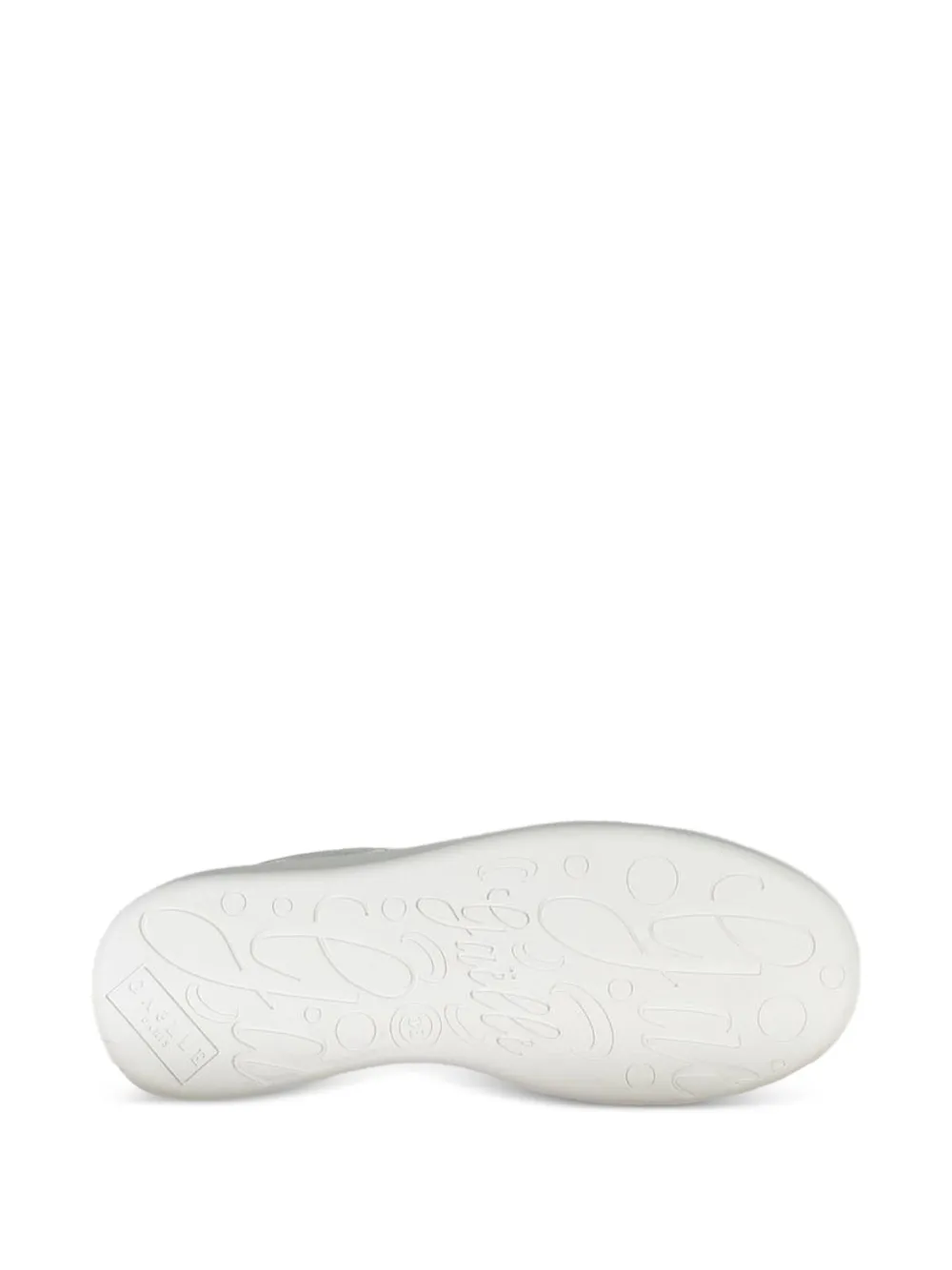 Gaelle crocodile-effect lace-up sneakers Wit