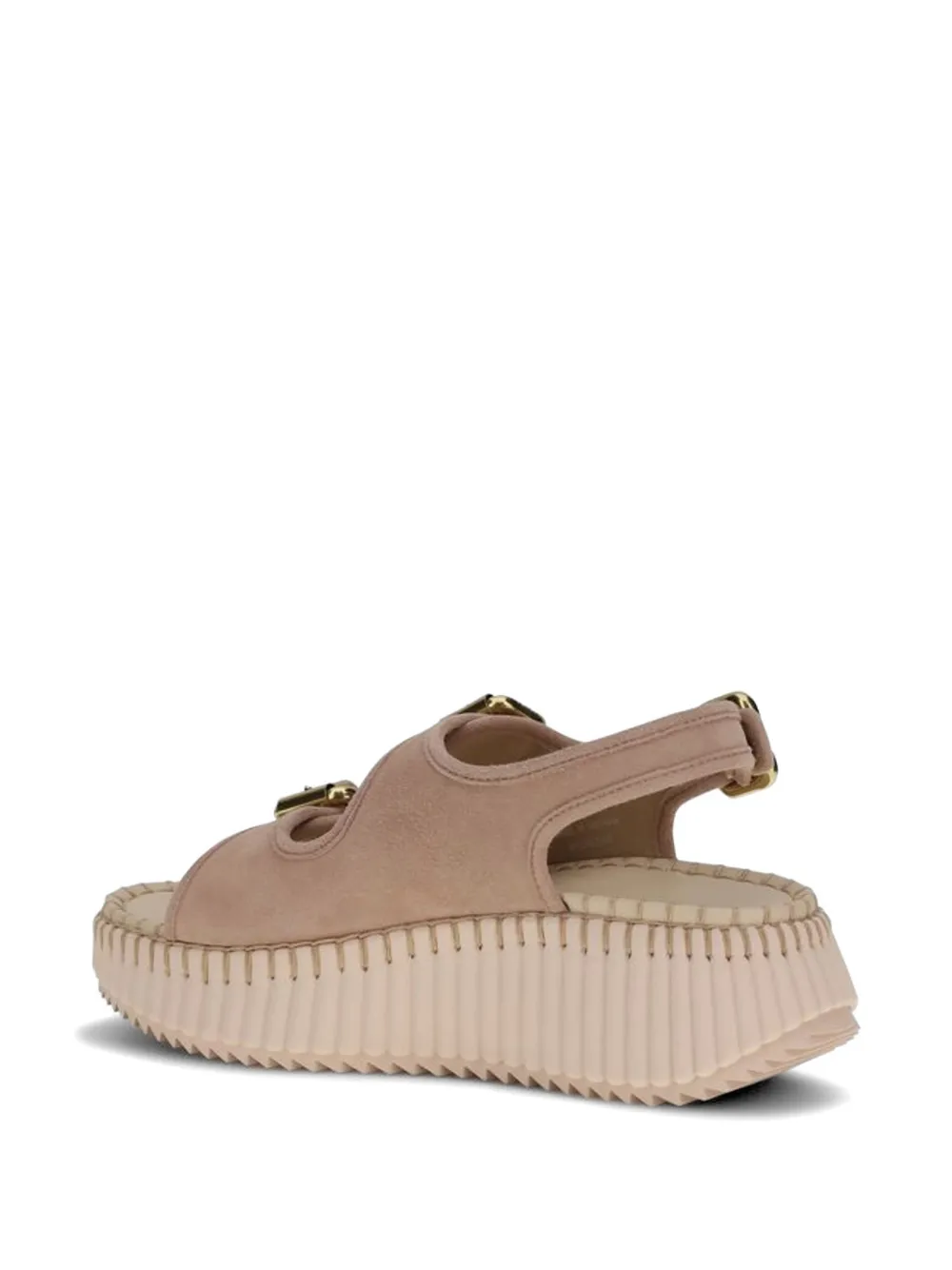 Chloé Nama wedge sandals Roze