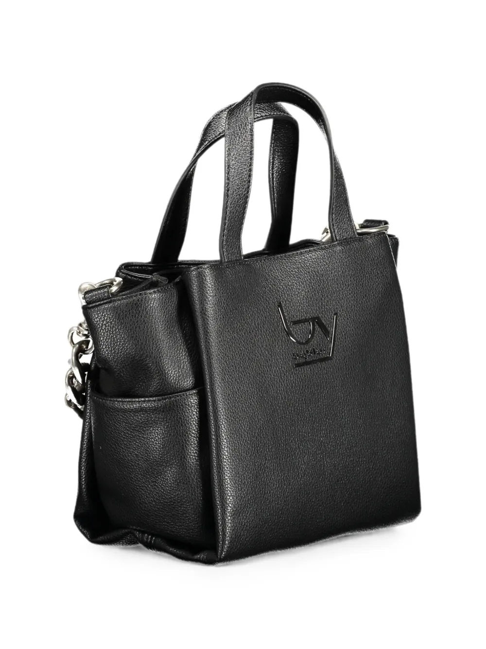 byblos logo-emblem chain-strap tote bag Zwart
