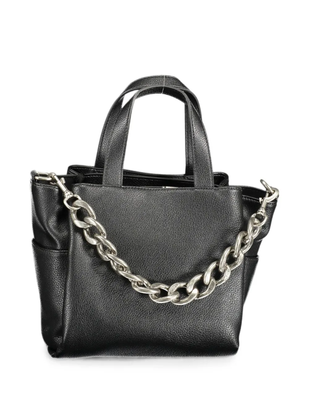 byblos logo-emblem chain-strap tote bag Zwart