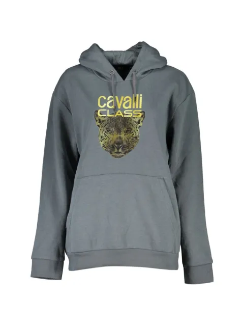 Cavalli Class hoodie con estampado de leopardo