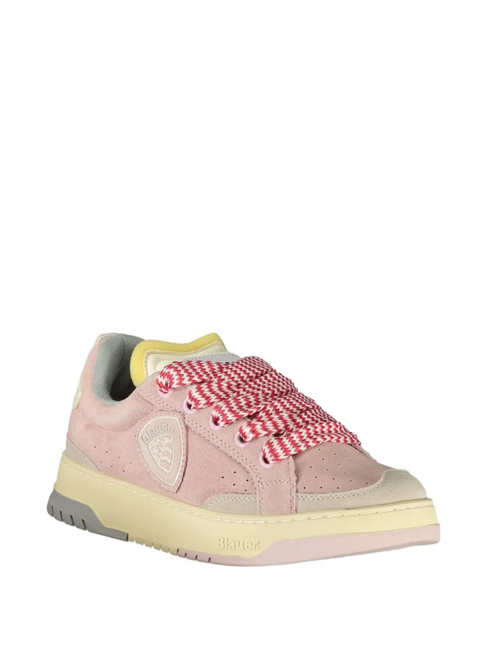 Blauer suede lace-up sneakers Roze
