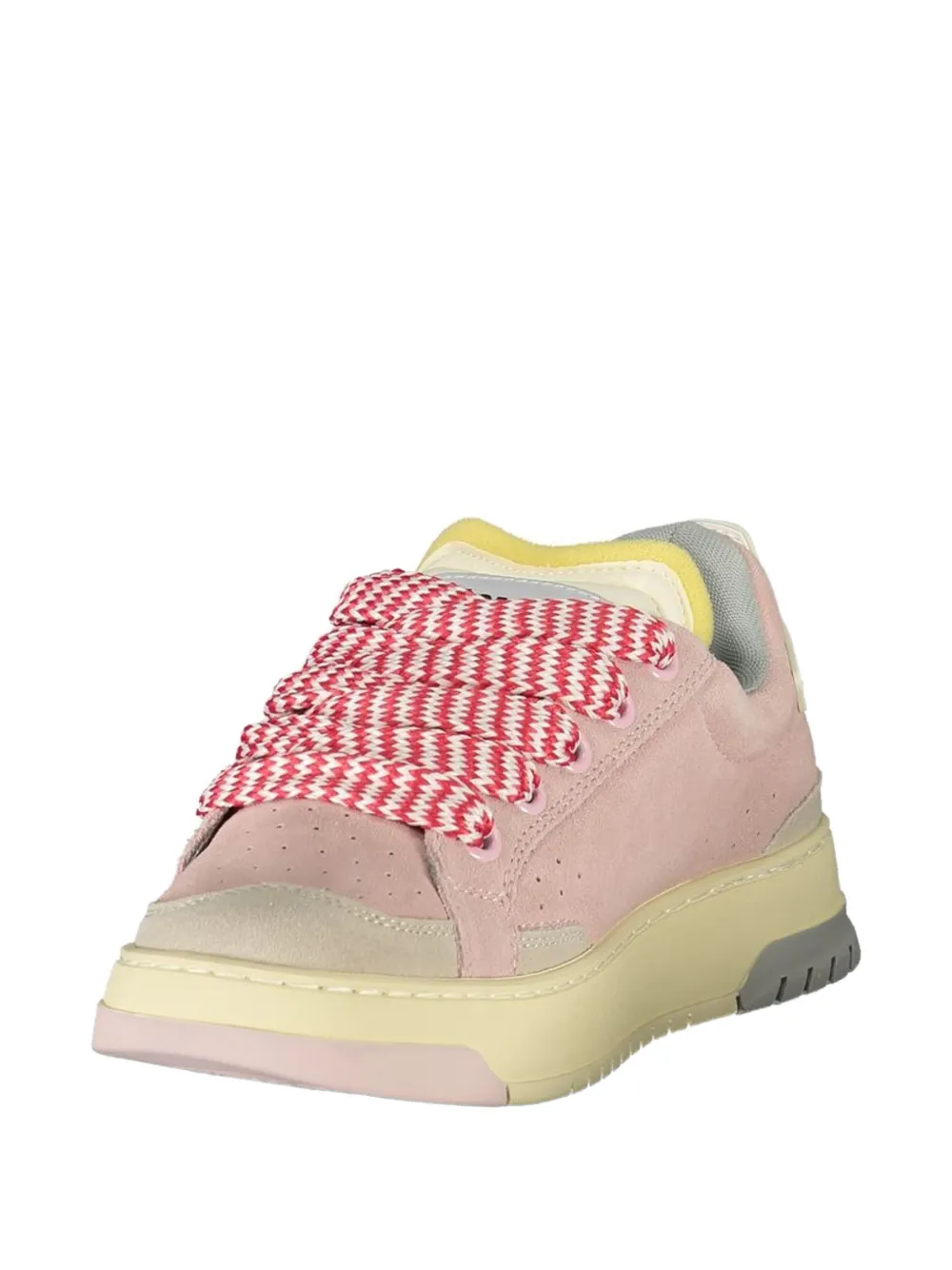 Blauer suede lace-up sneakers Roze