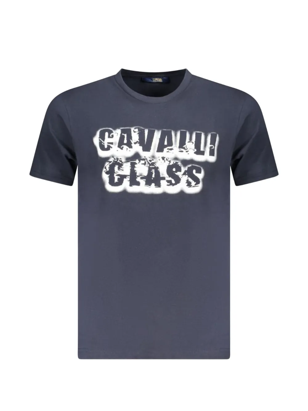 Cavalli Class graffiti-style logo-print T-shirt - Blu