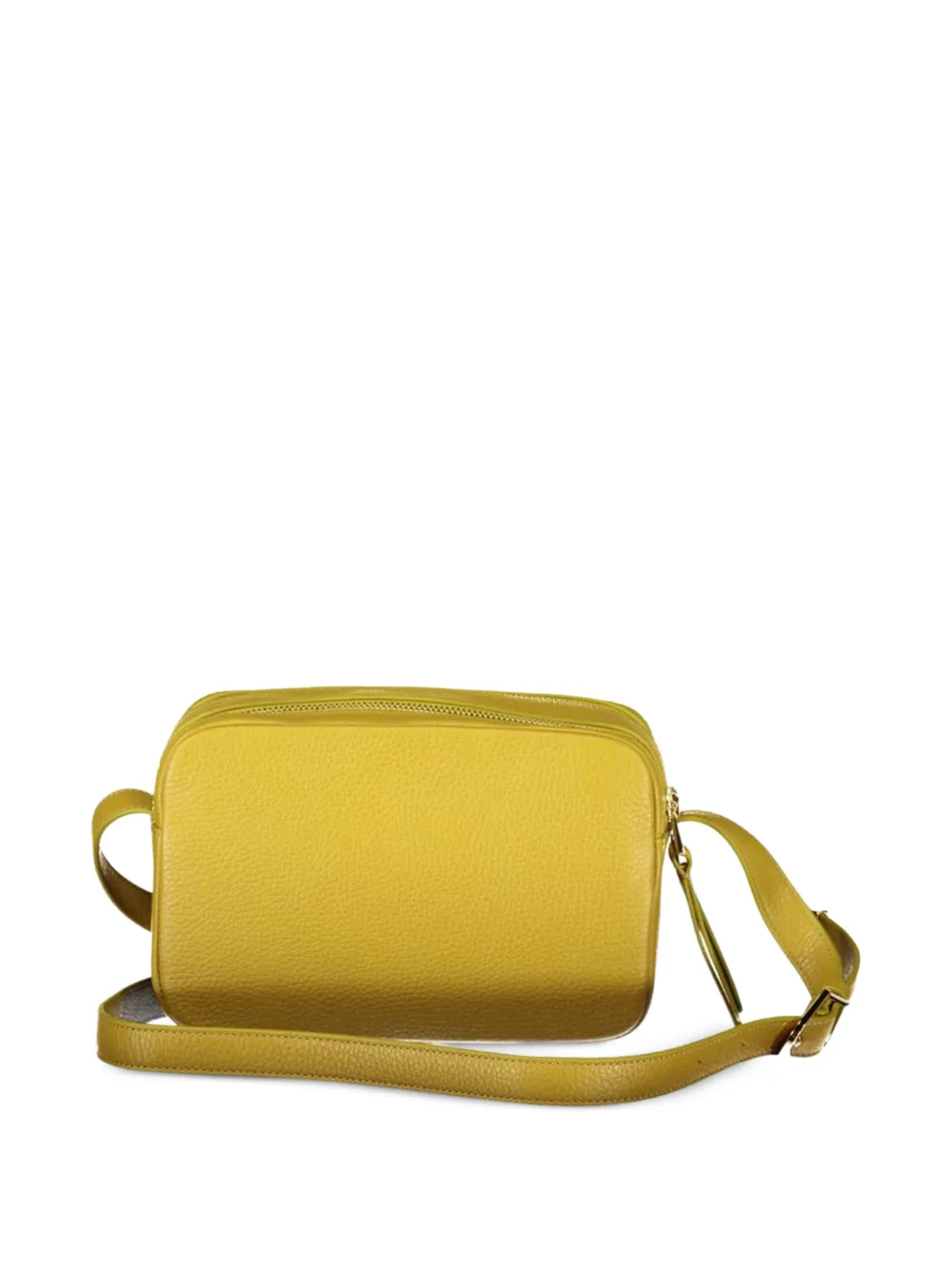 Coccinelle Leren crossbodytas met logo Geel