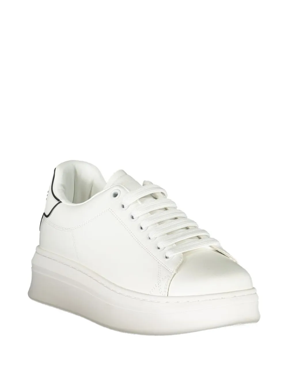 Gaelle platform lace-up sneakers Wit