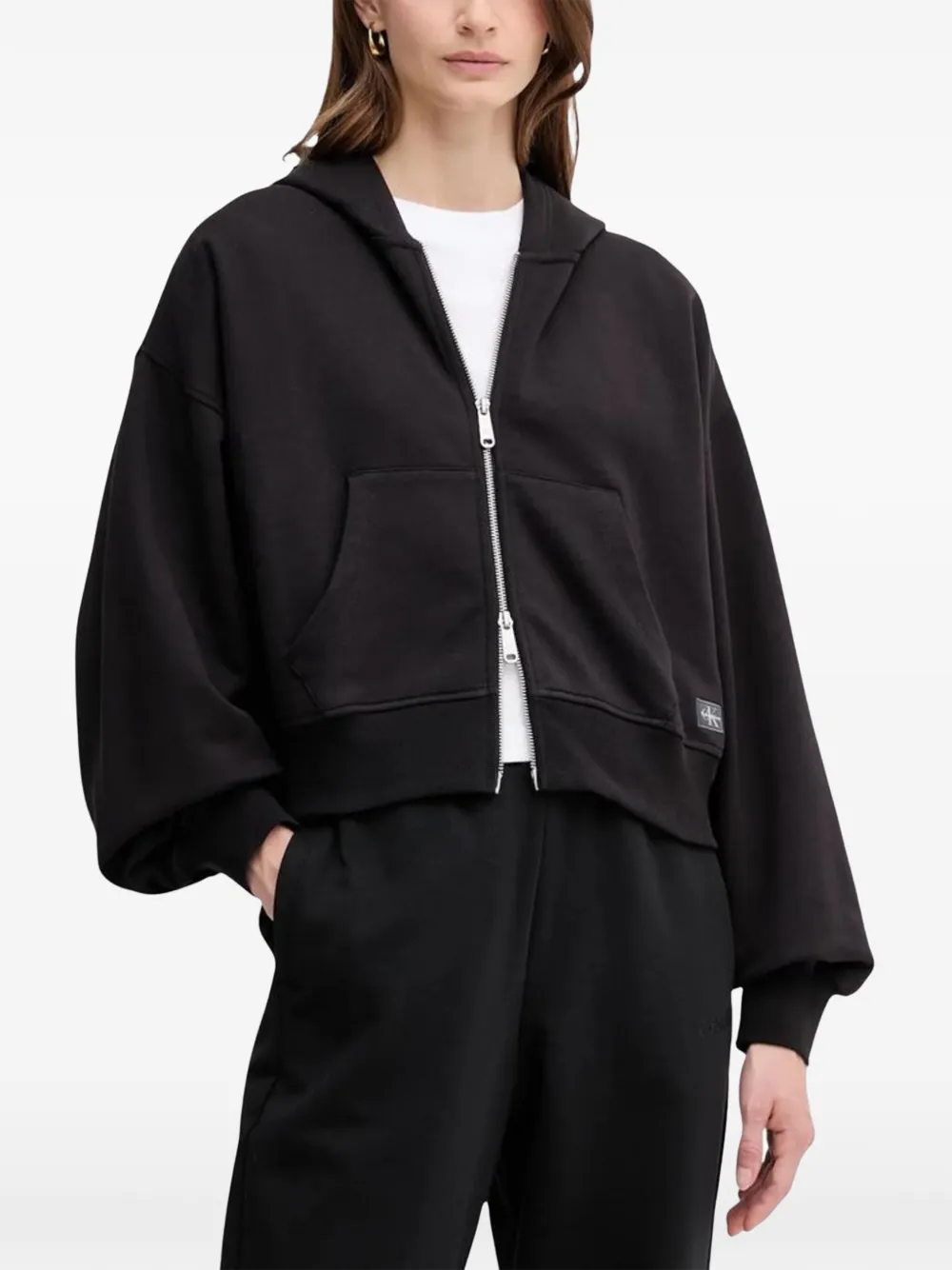 Calvin Klein Jeans zip-up hoodie - Nero