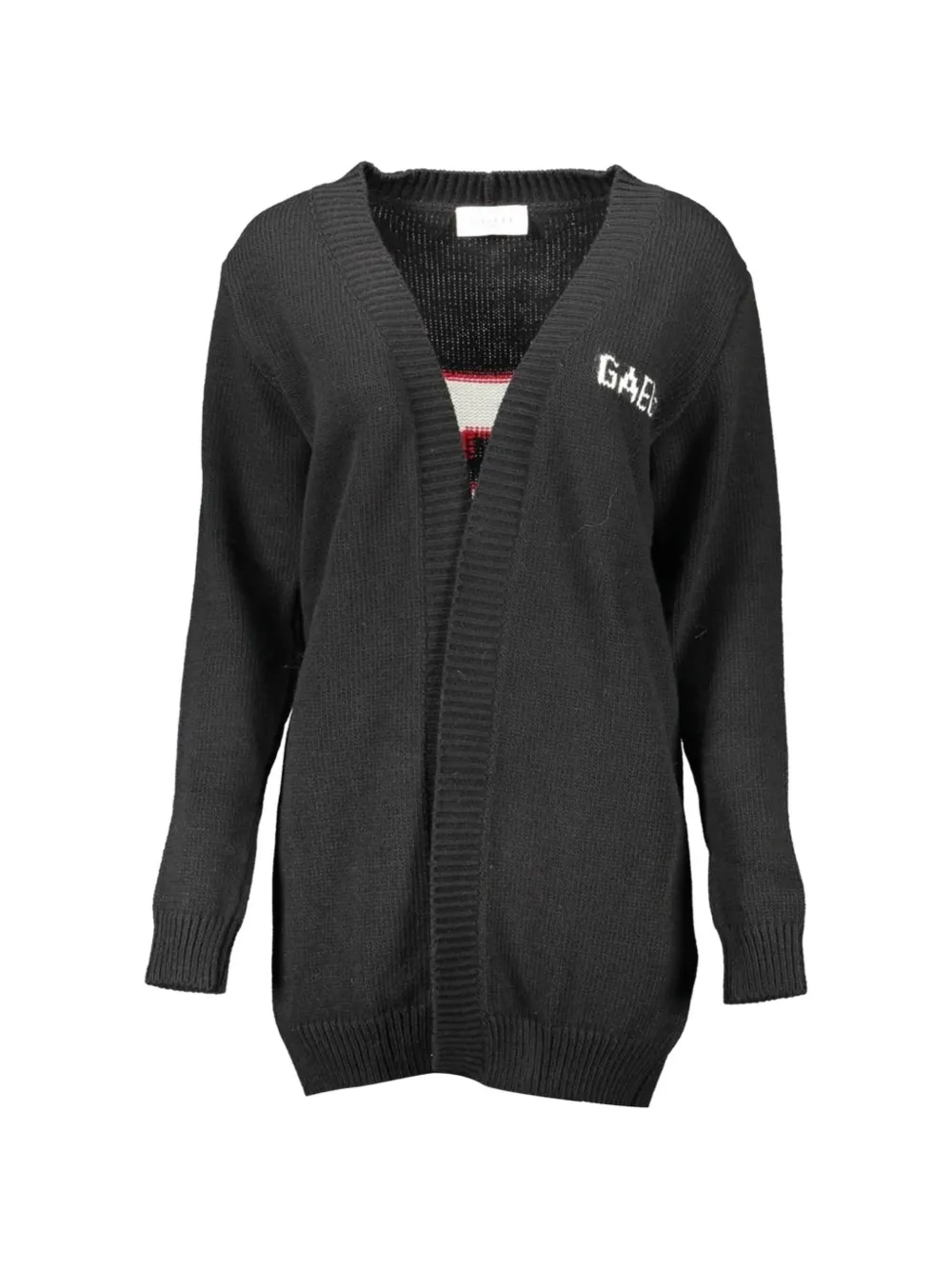 Gaelle distressed logo cardigan - Nero