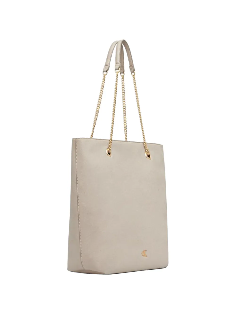 Calvin Klein chain-link grained shoulder bag - Toni neutri