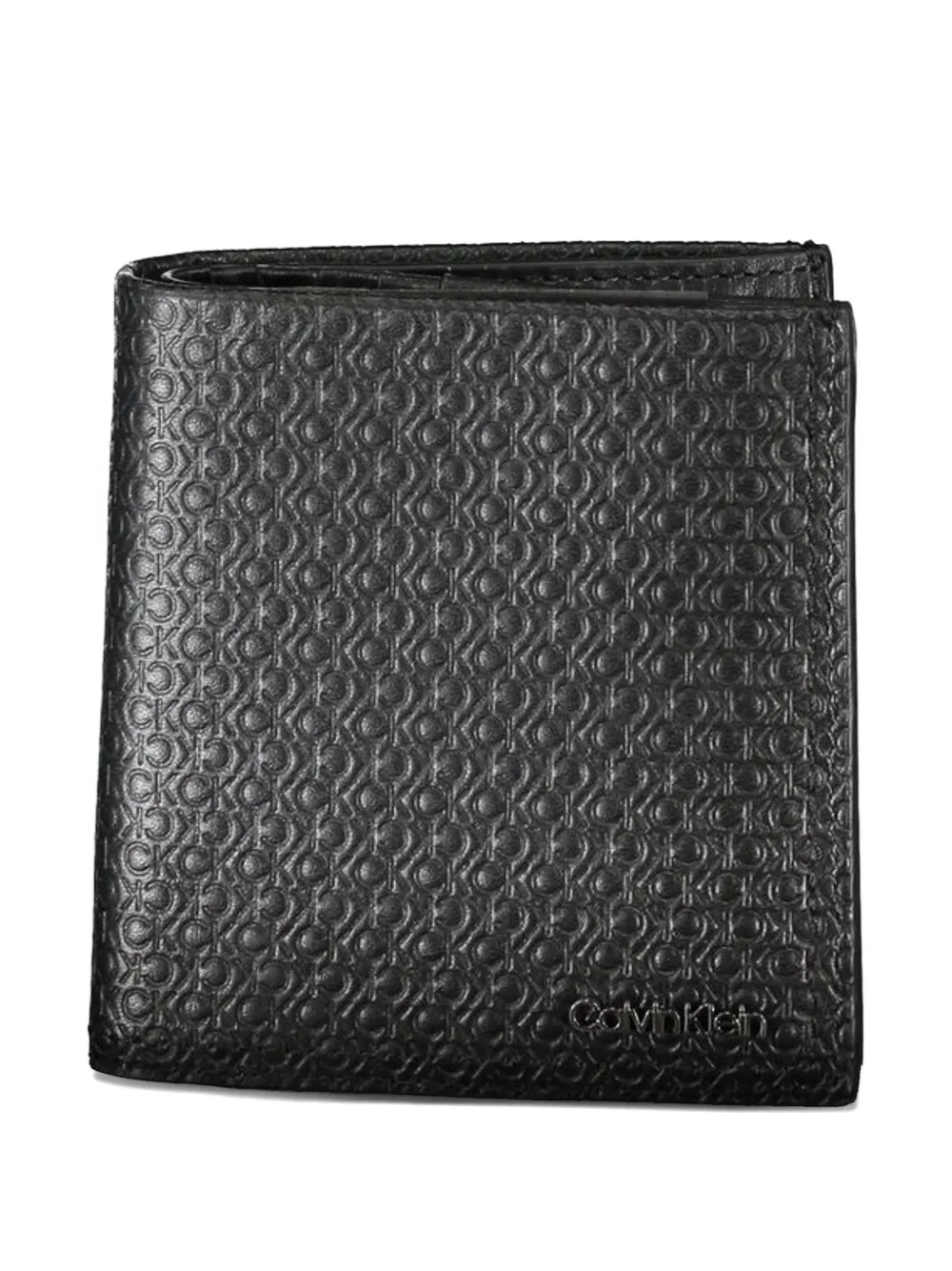 Calvin Klein monogram-embossed leather wallet - Nero