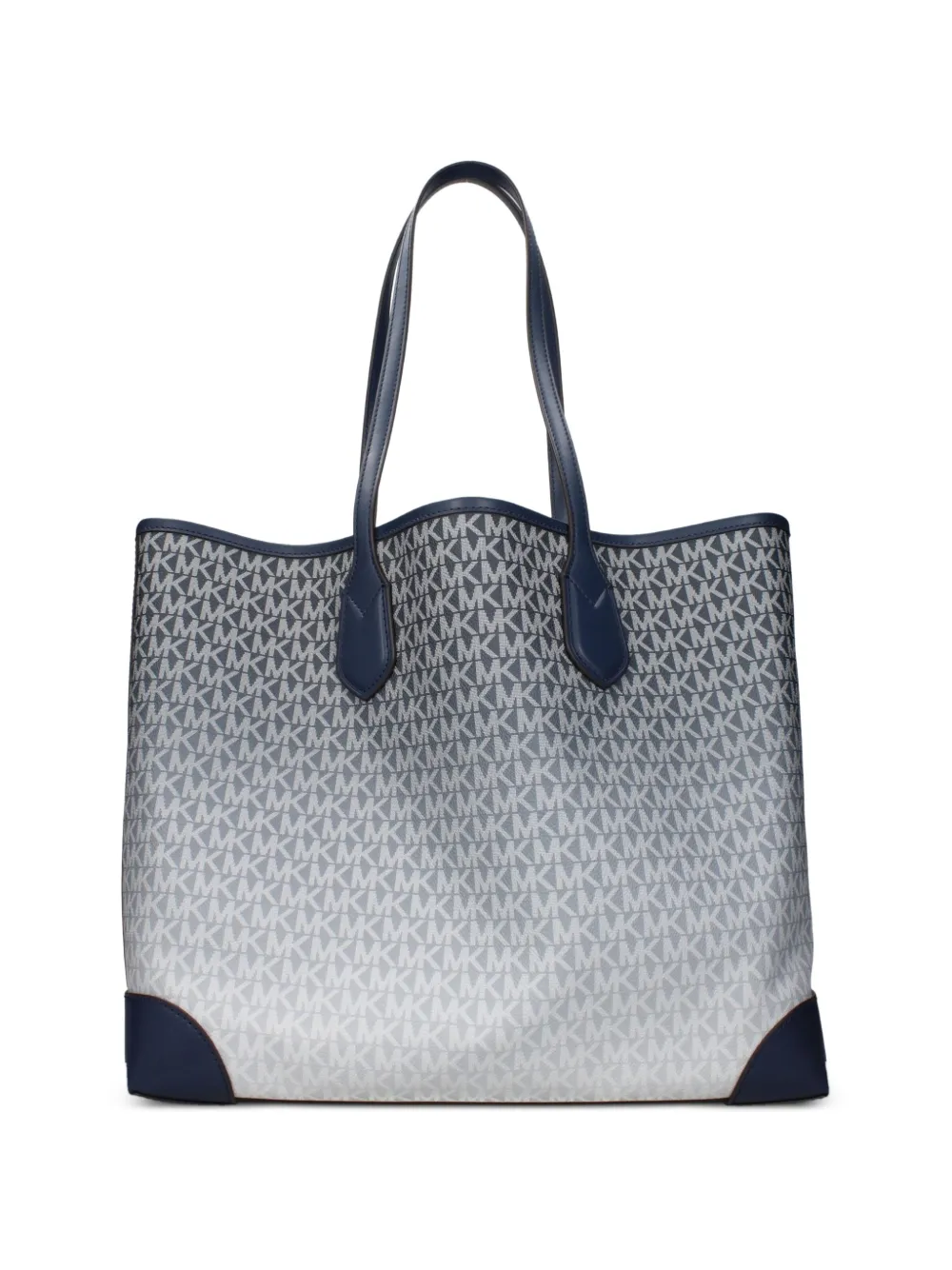 Michael Kors Eva grote schoudertas met monogram Blauw