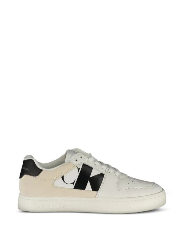 Calvin Klein Logo-print Panelled Sneakers in White