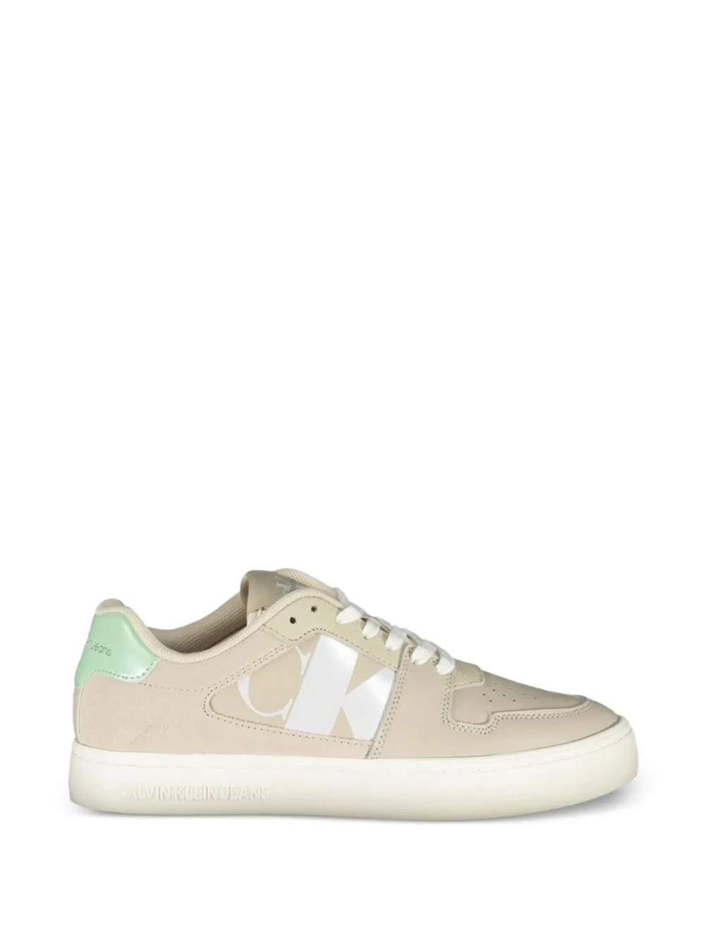 Calvin Klein Kaylee logo-print sneakers - Nude