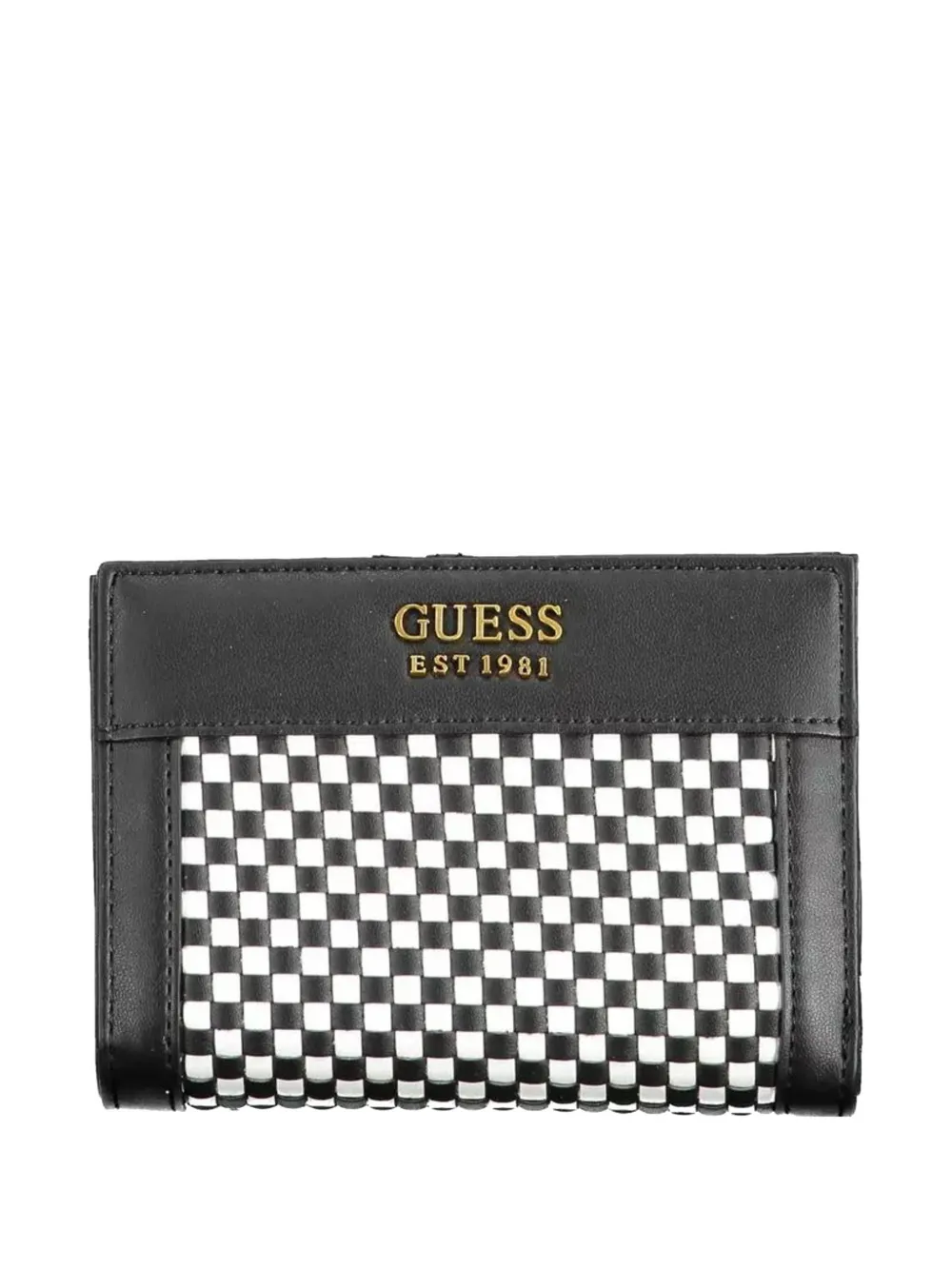 GUESS USA check-pattern wallet - Nero