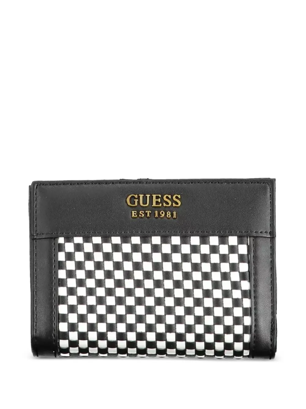 GUESS USA check-pattern wallet - Nero