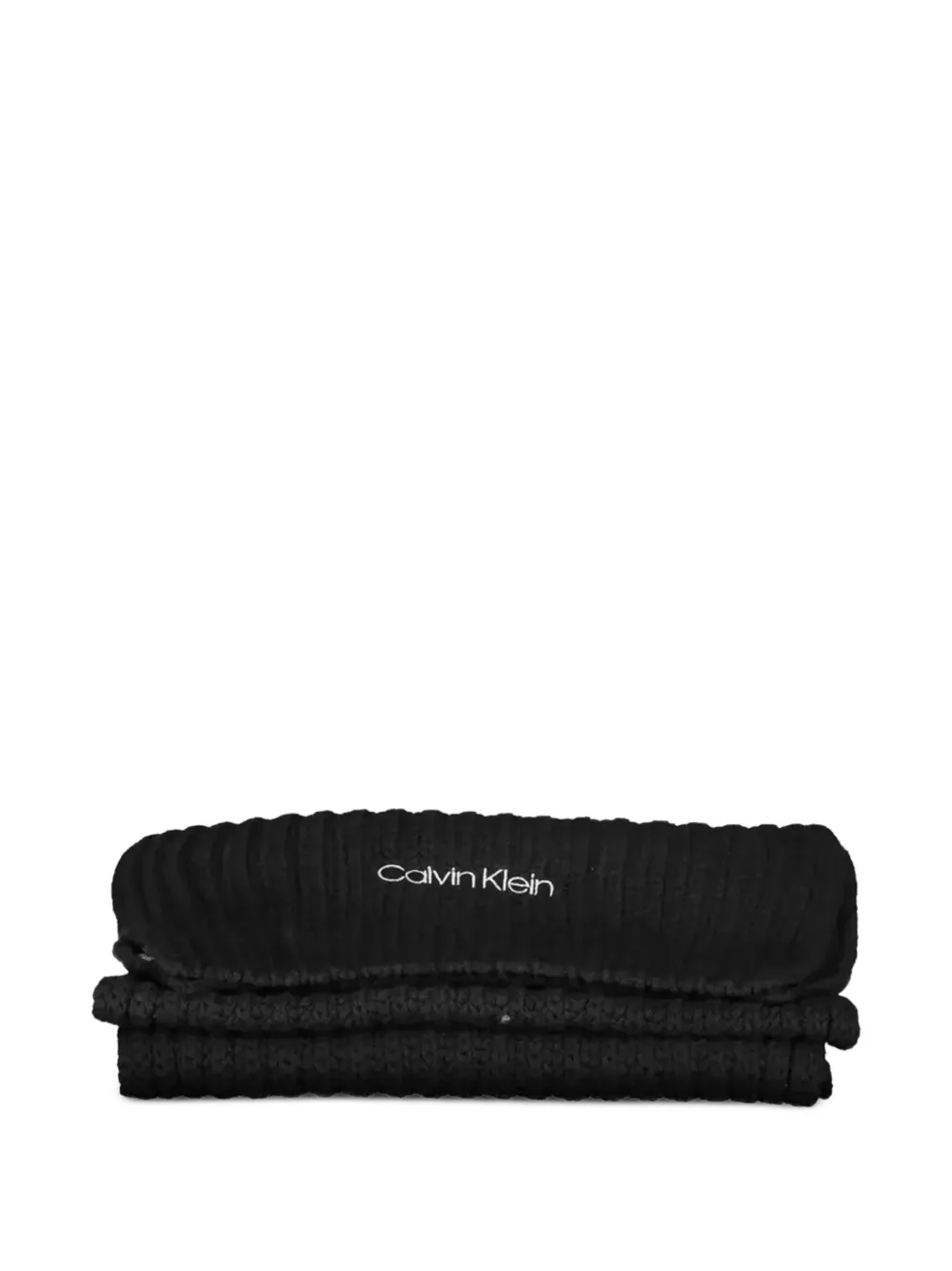 Calvin Klein rib- rib-knit scarf - Nero