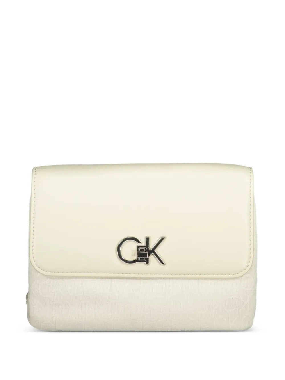Calvin Klein logo-jacquard chain-strap tote bag - Toni neutri