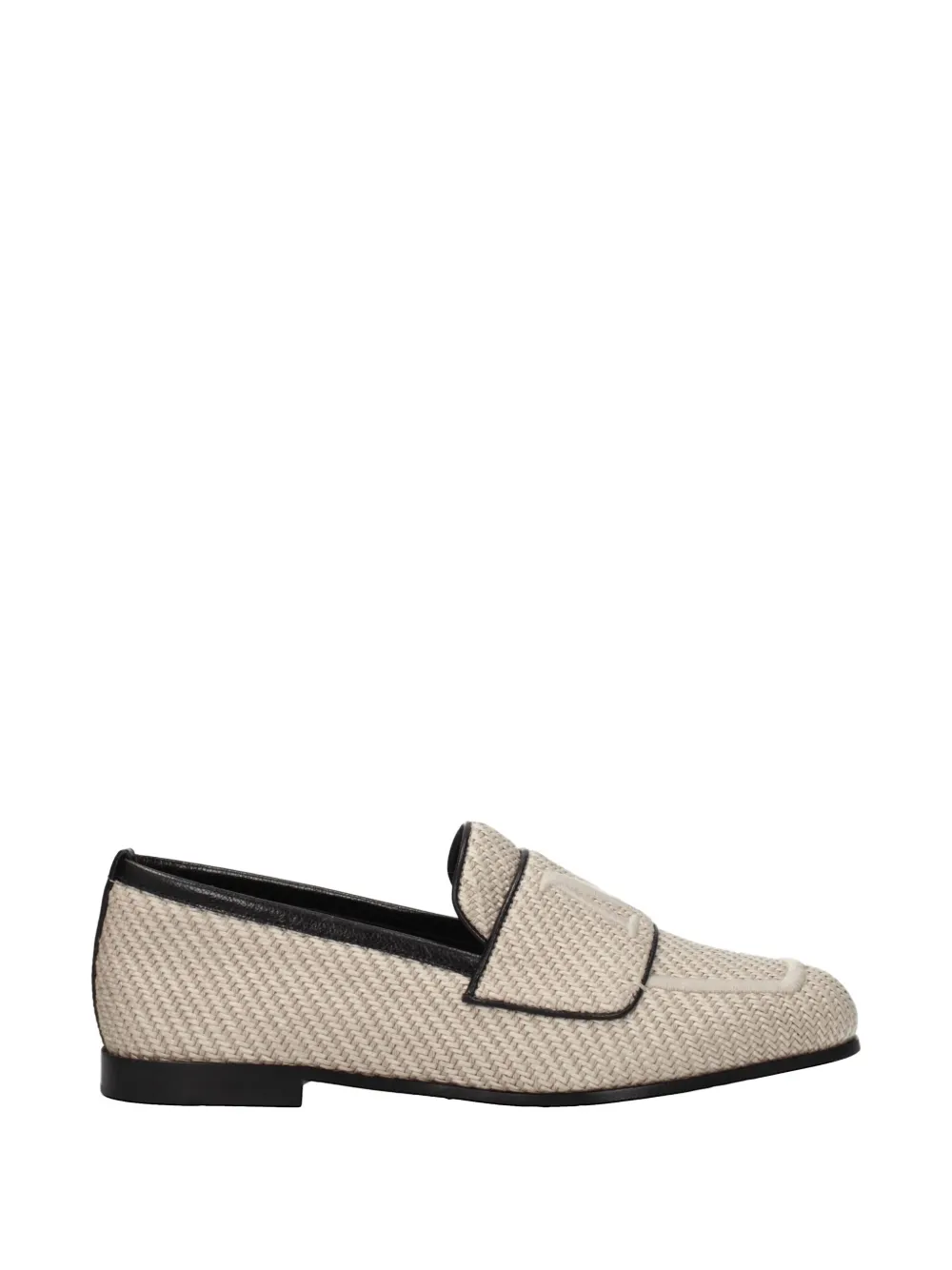 Max Mara woven leather-trim loafers - Toni neutri
