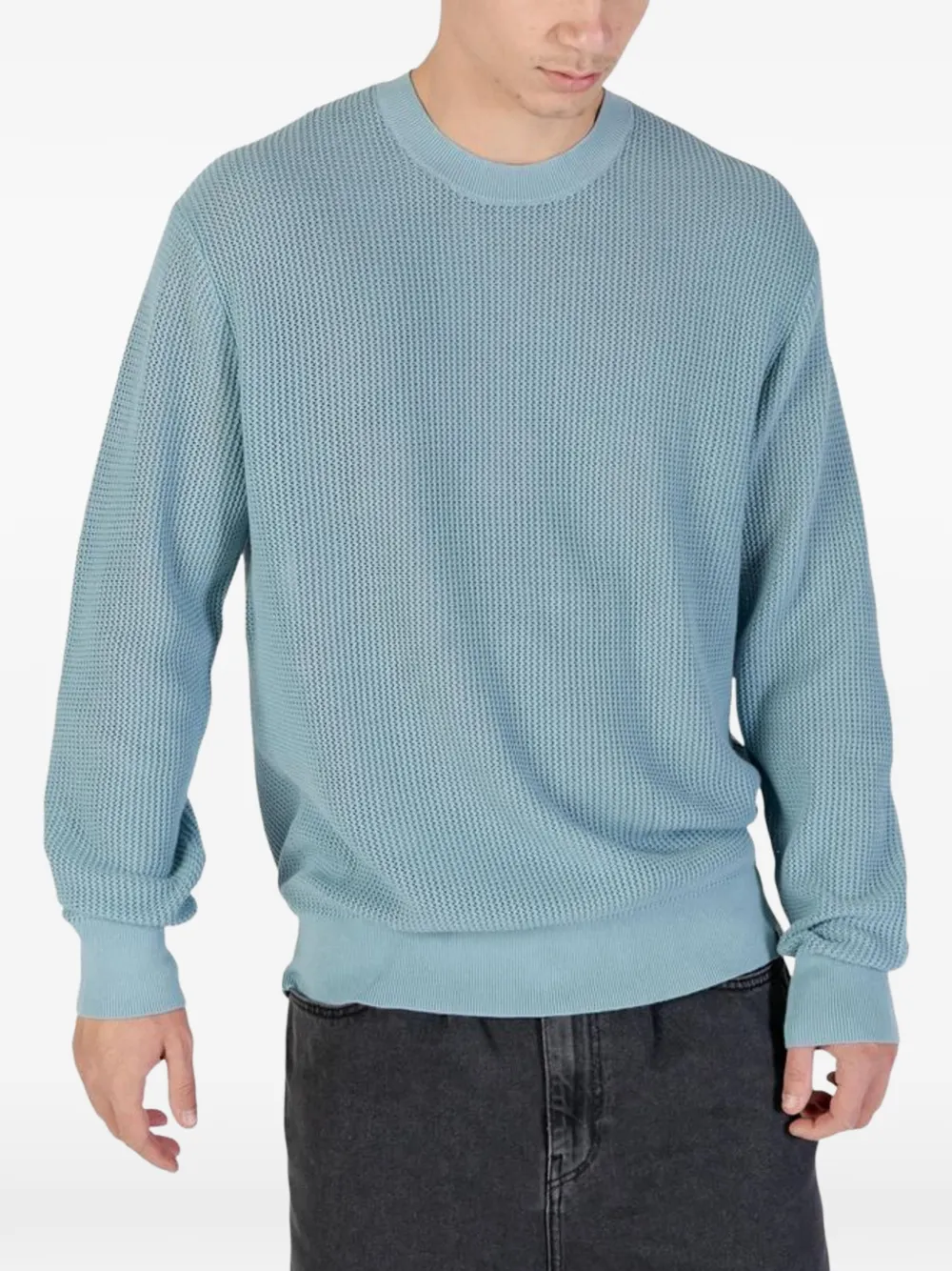 Calvin Klein Jeans Trui met wafelpatroon Blauw