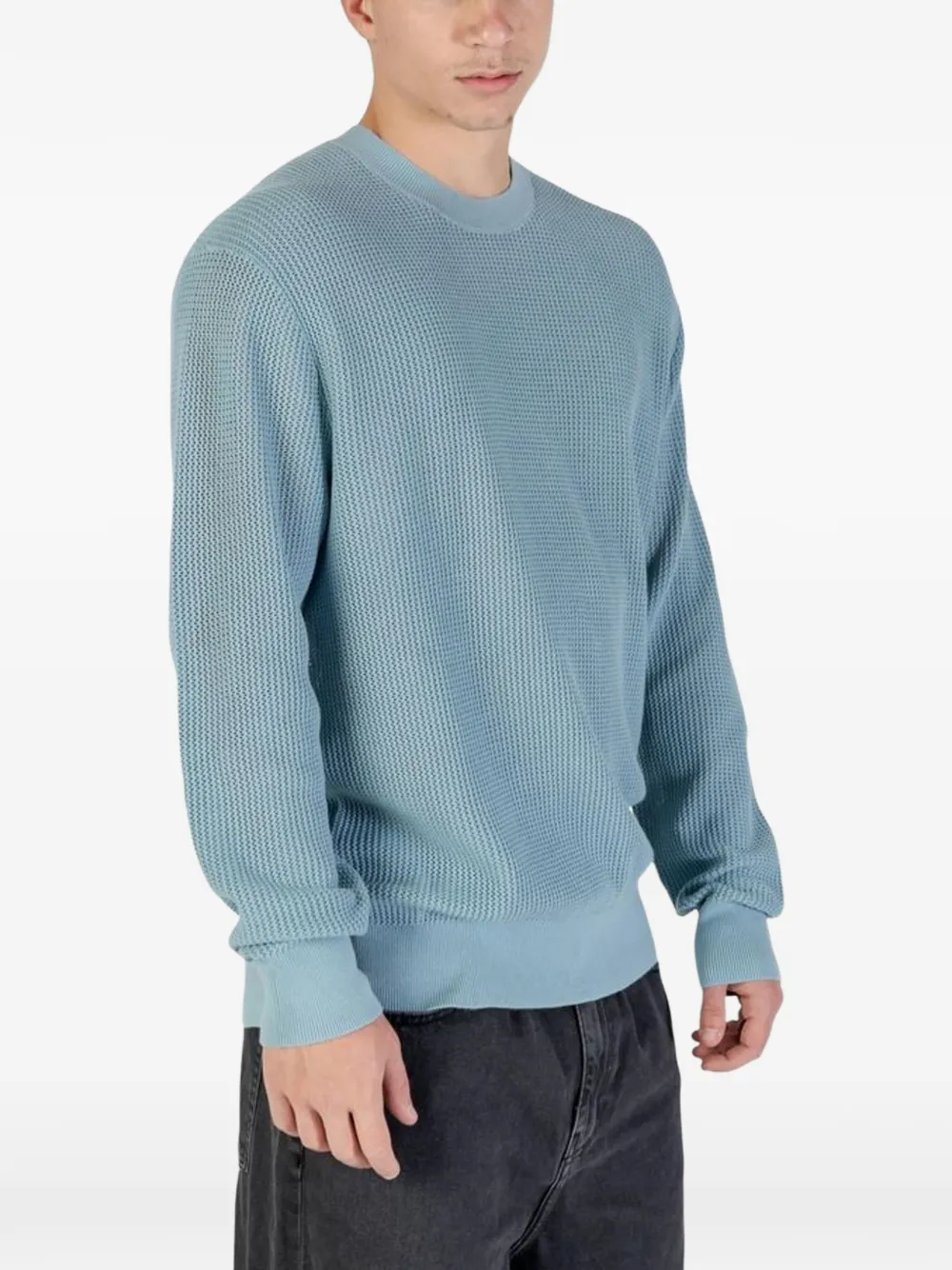 Calvin Klein Jeans Trui met wafelpatroon Blauw