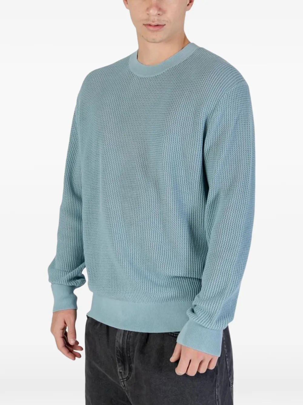 Calvin Klein Jeans Trui met wafelpatroon Blauw