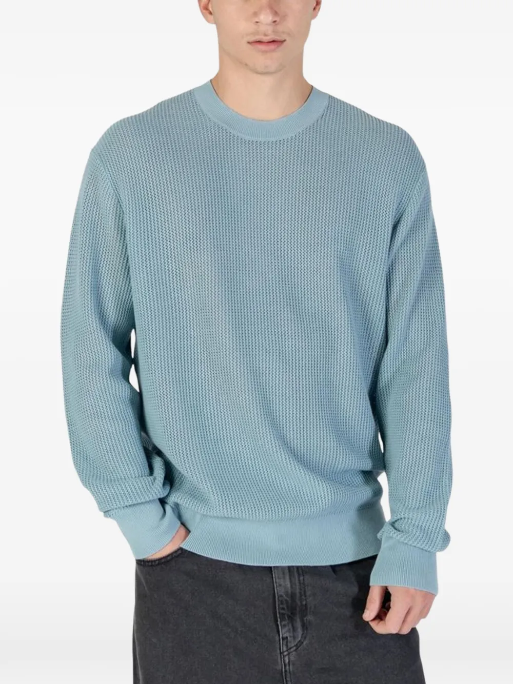 Calvin Klein Jeans waffle-knit sweater - Blu