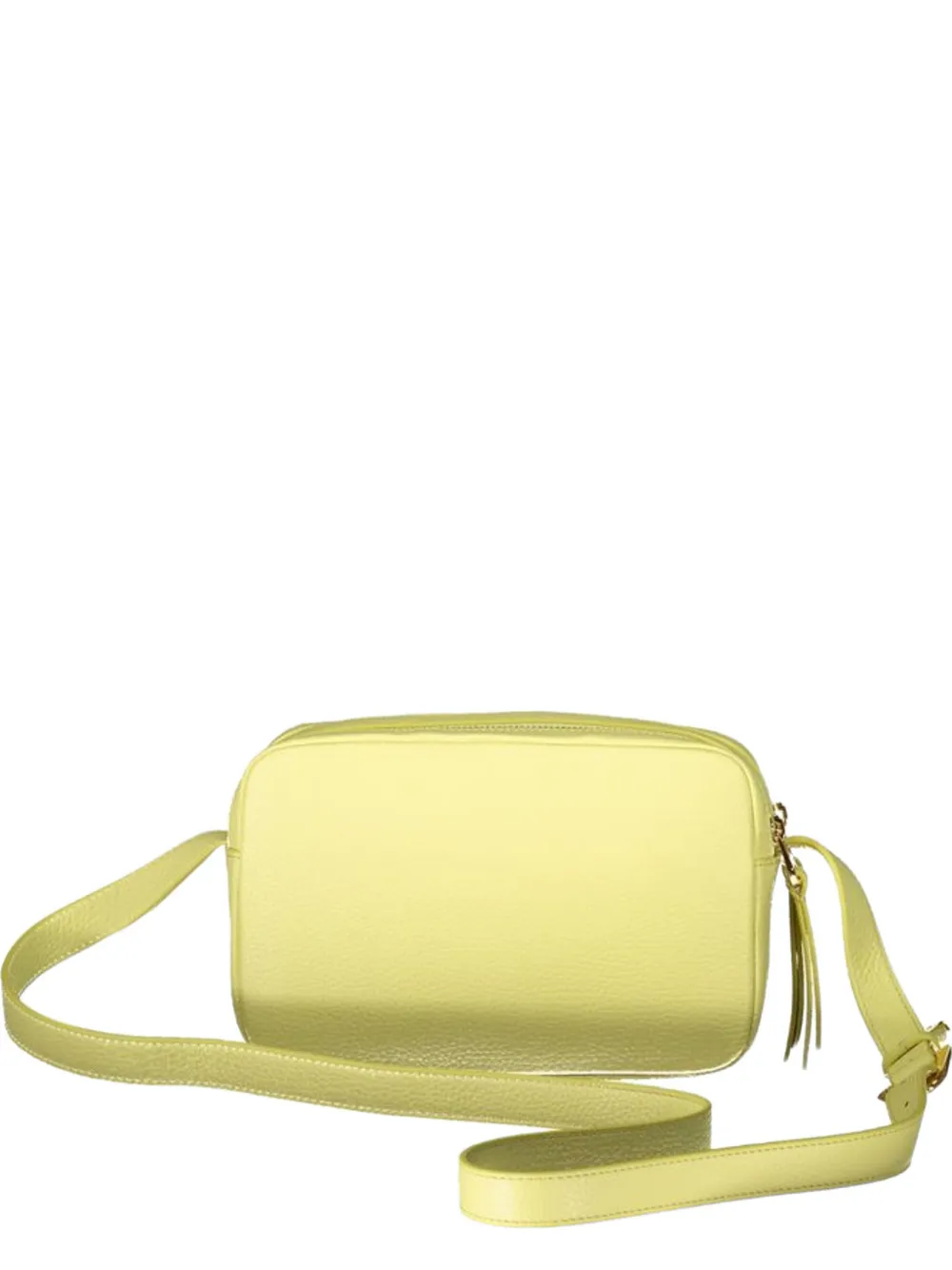 Coccinelle Emy pebbled leather crossbody bag - Giallo