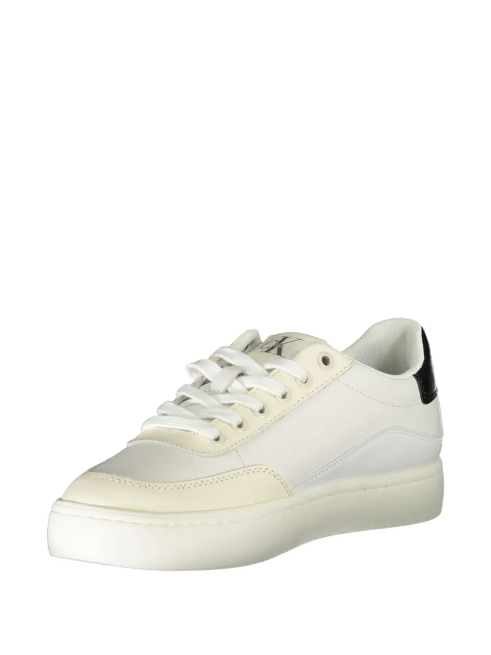 Calvin Klein monogram lace-up sneakers Wit
