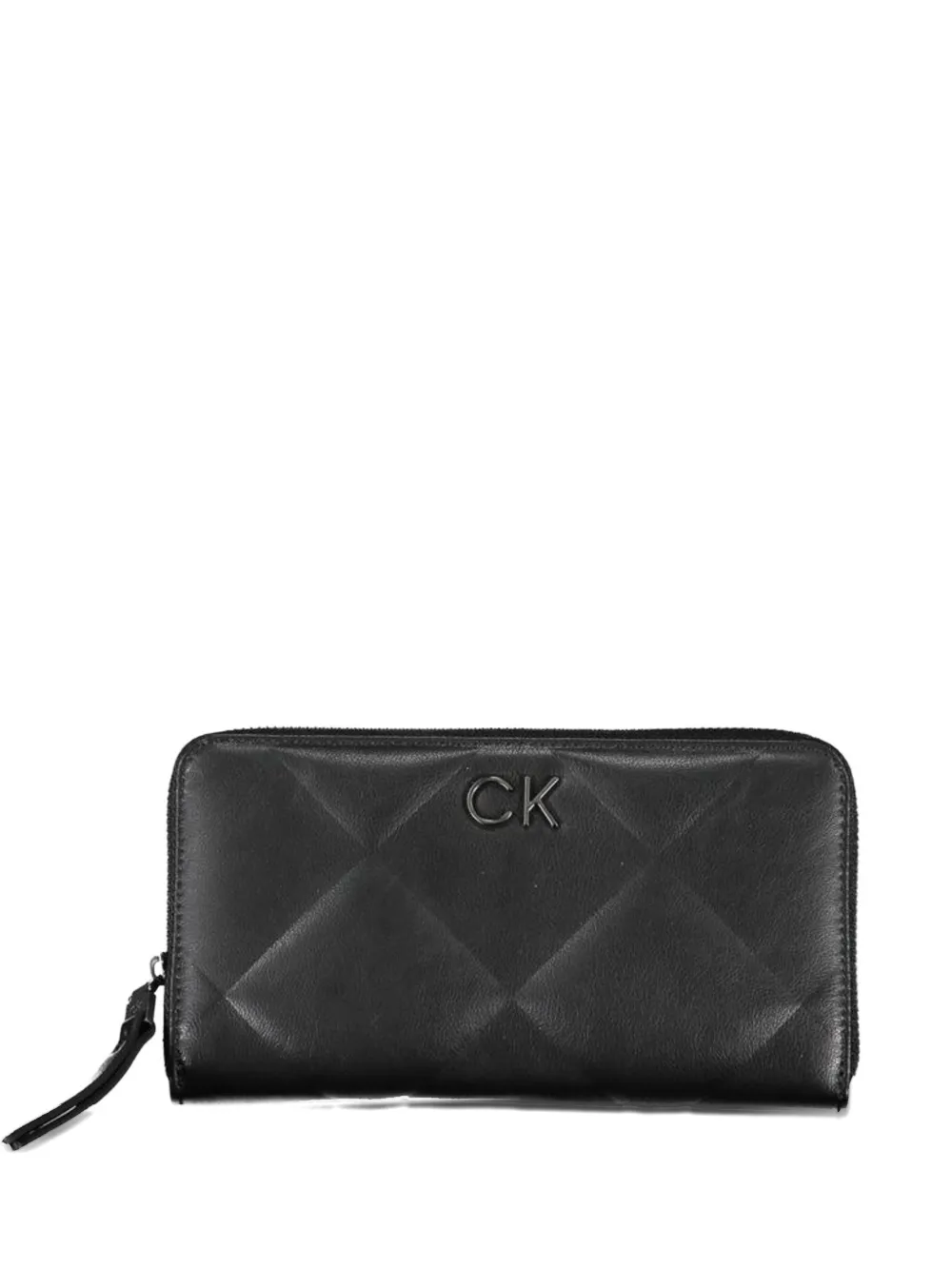 Calvin Klein quilted logo-plaque wallet - Nero
