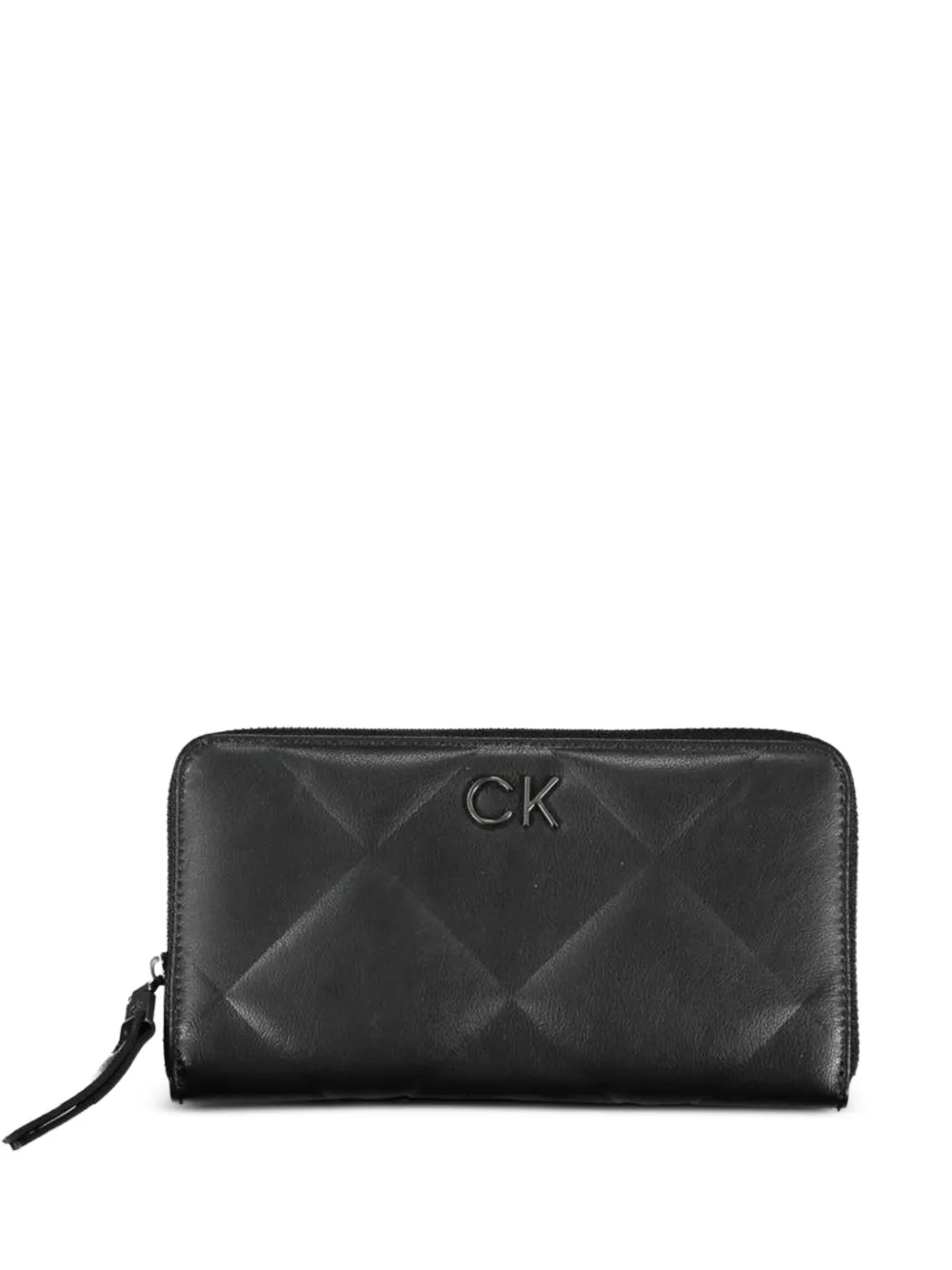 Calvin Klein quilted logo-plaque wallet - Nero