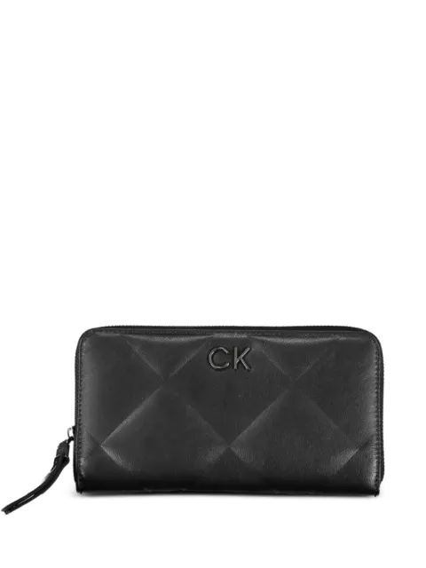 Calvin Klein quilted logo-plaque wallet