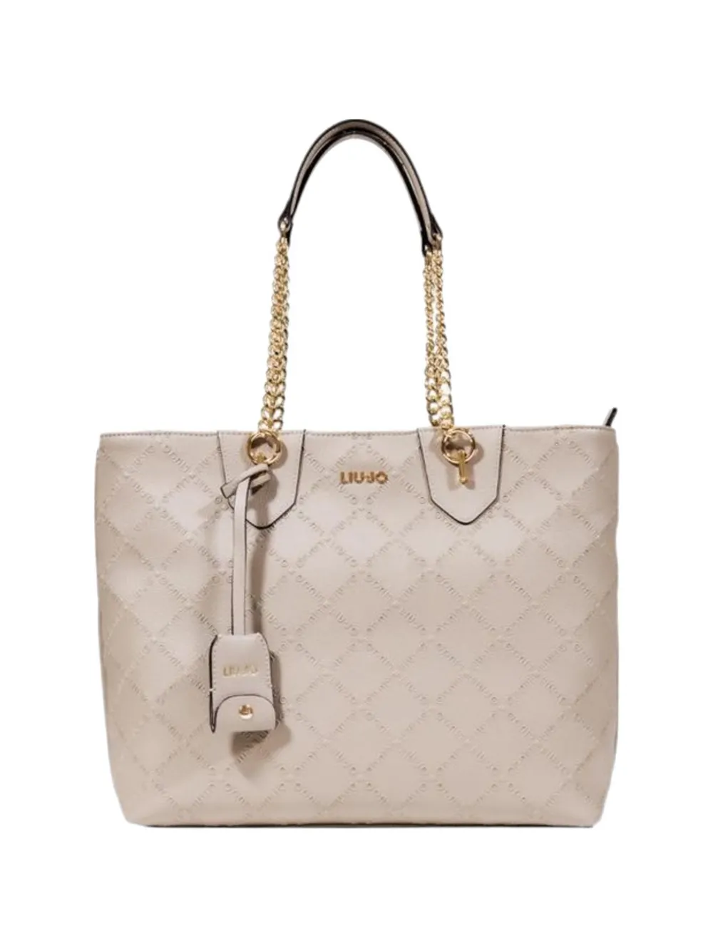 LIU JO logo-embossed quilted tote bag - Toni neutri