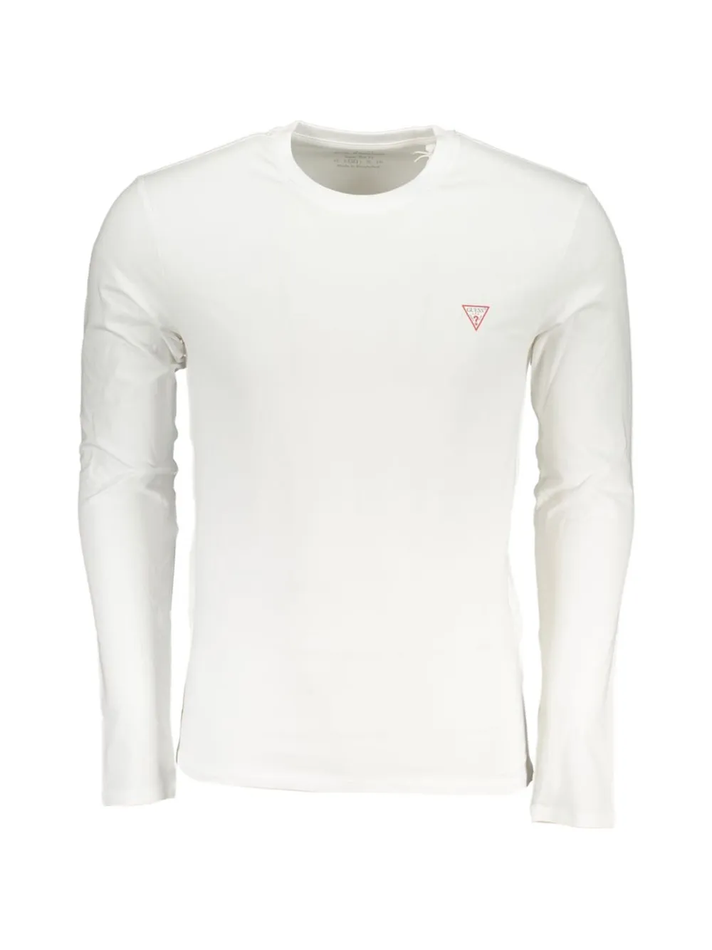 GUESS USA logo-patch long-sleeve T-shirt - Bianco
