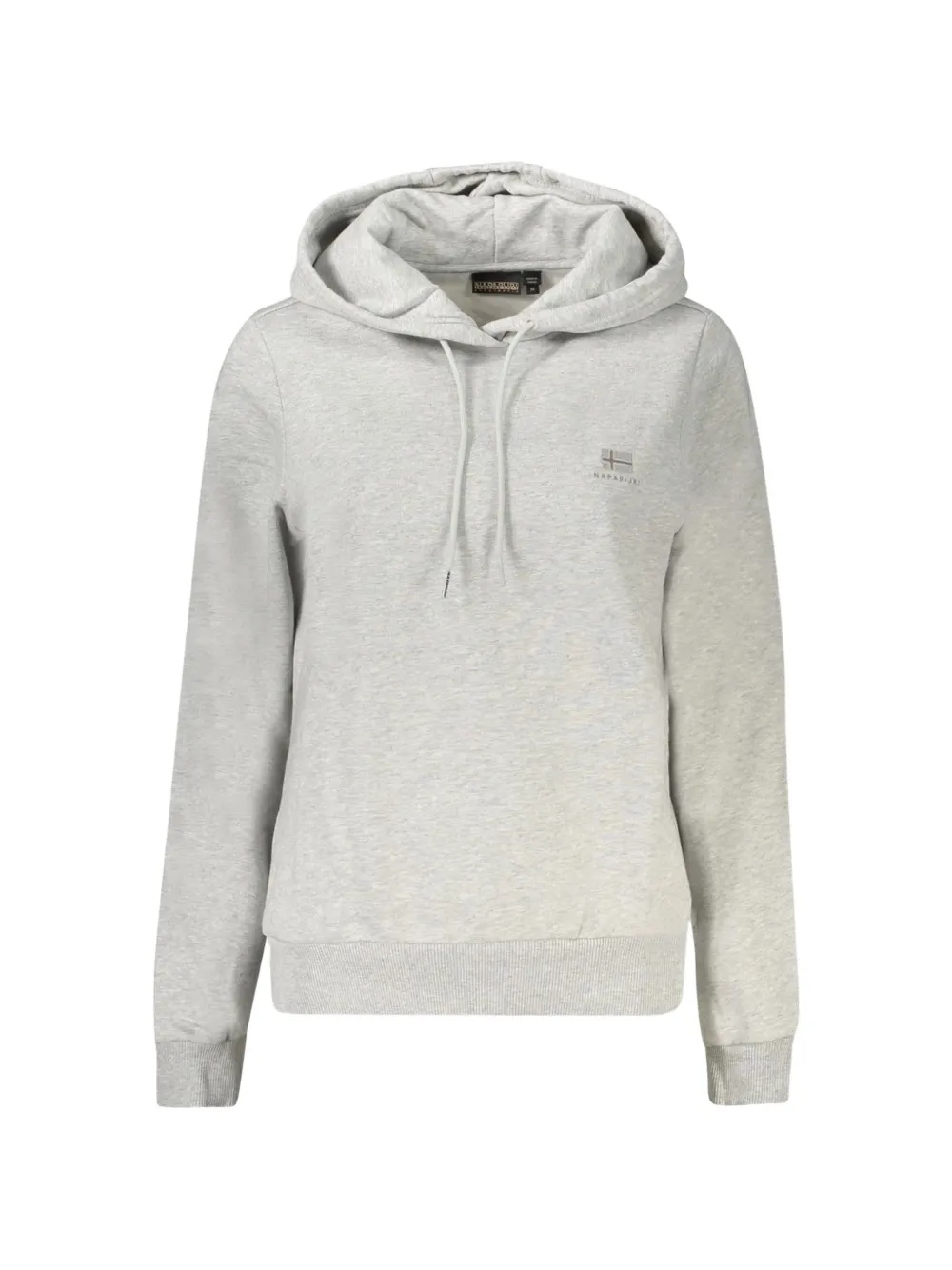 Napapijri logo-patch drawstring hoodie - Grigio