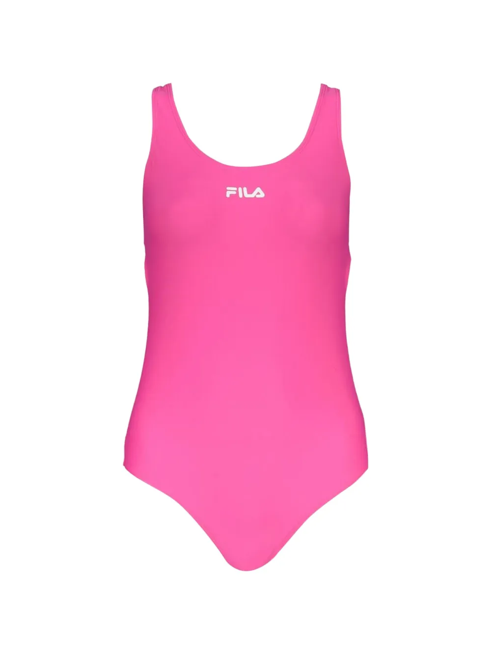 Fila logo-print scoop-neck swimsuit - Rosa